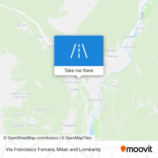 Via Francesco Fornara map