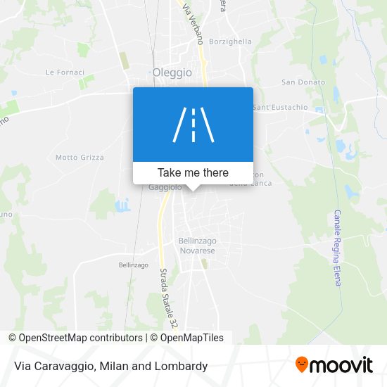 Via Caravaggio map