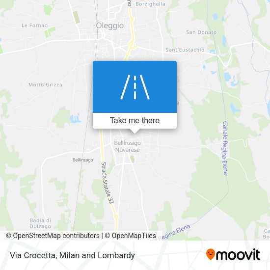 Via Crocetta map