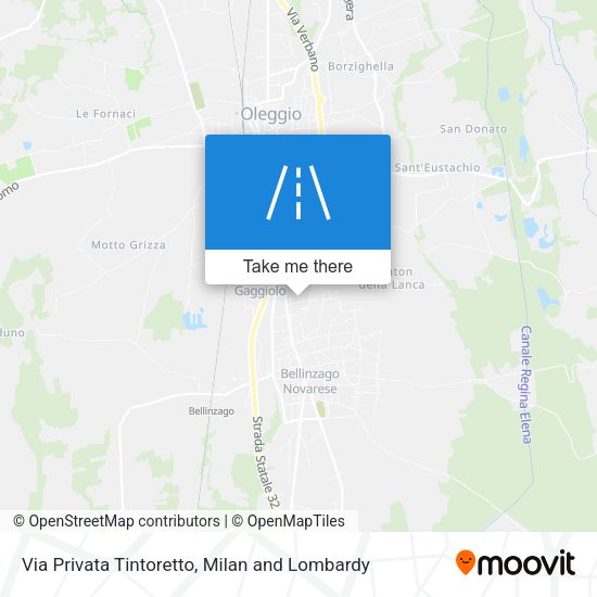 Via Privata Tintoretto map