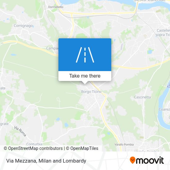 Via Mezzana map