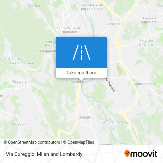 Via Cureggio map
