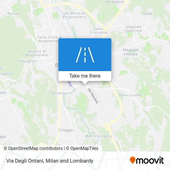 Via Degli Ontani map