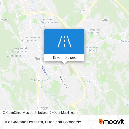Via Gaetano Donizetti map