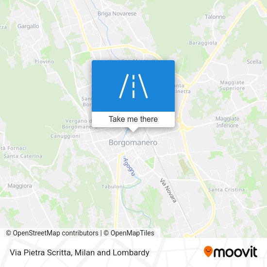 Via Pietra Scritta map