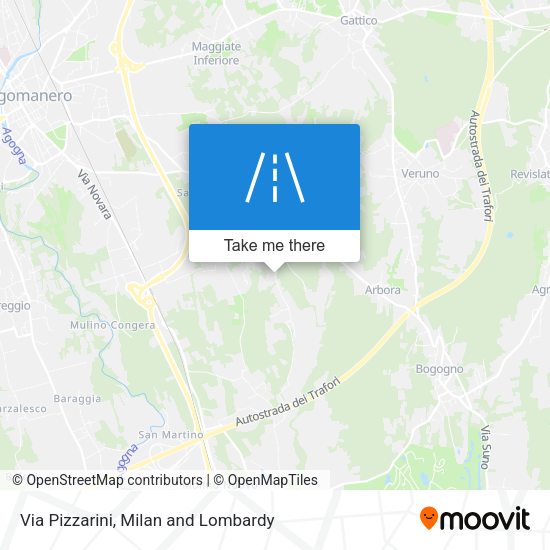 Via Pizzarini map