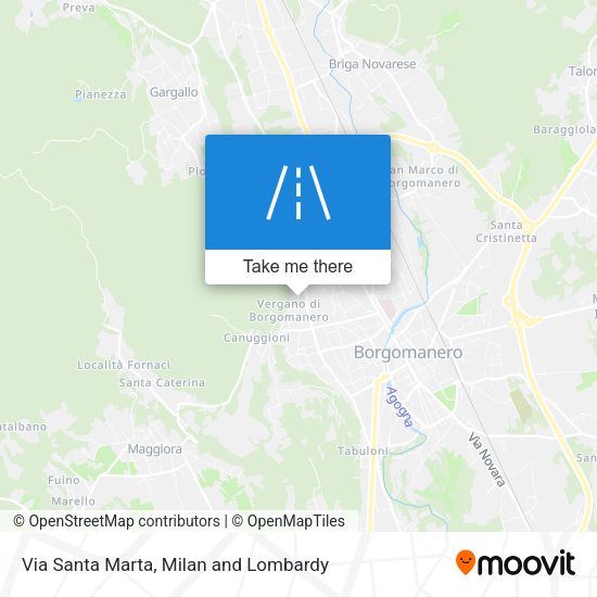 Via Santa Marta map