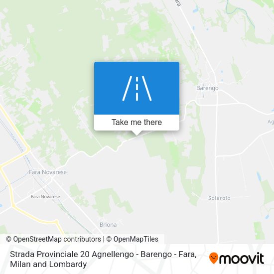 Strada Provinciale 20 Agnellengo - Barengo - Fara map