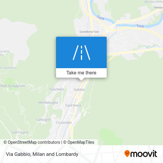 Via Gabbio map