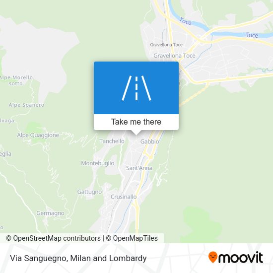 Via Sanguegno map
