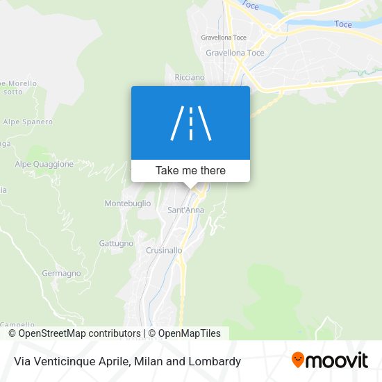 Via Venticinque Aprile map
