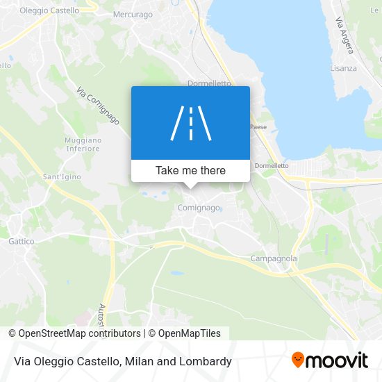 Via Oleggio Castello map