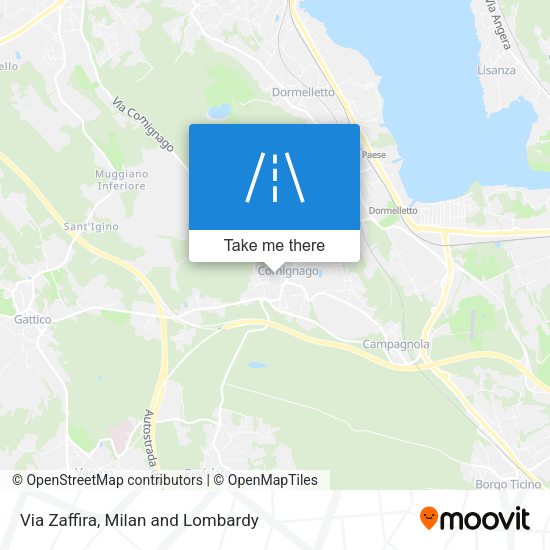 Via Zaffira map