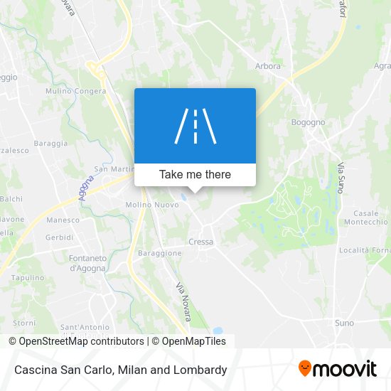 Cascina San Carlo map