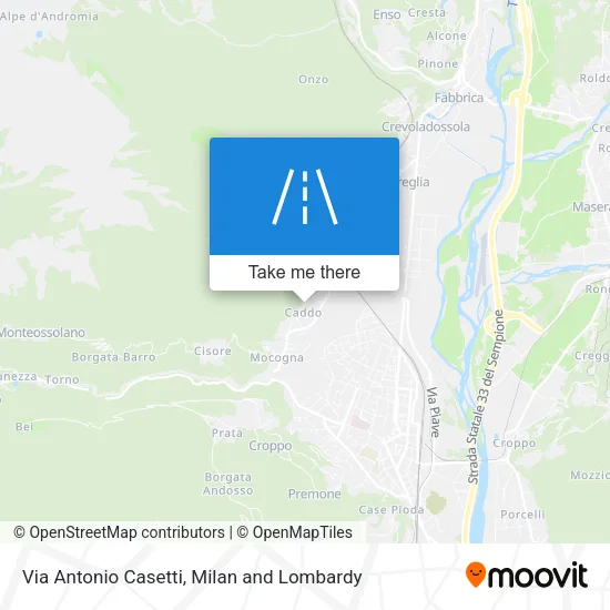 Via Antonio Casetti map