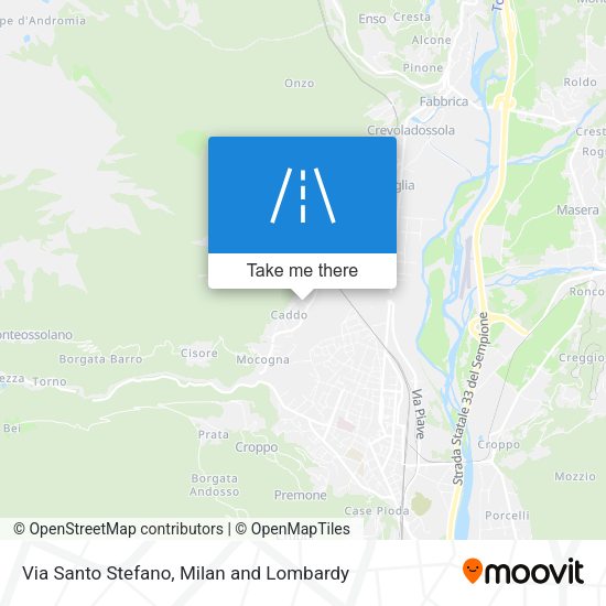 Via Santo Stefano map