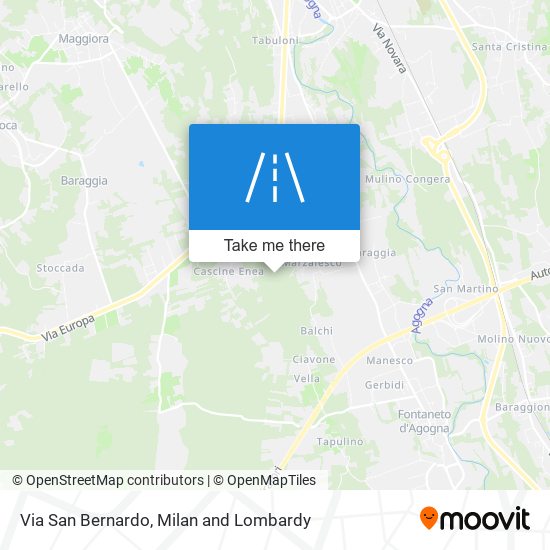 Via San Bernardo map