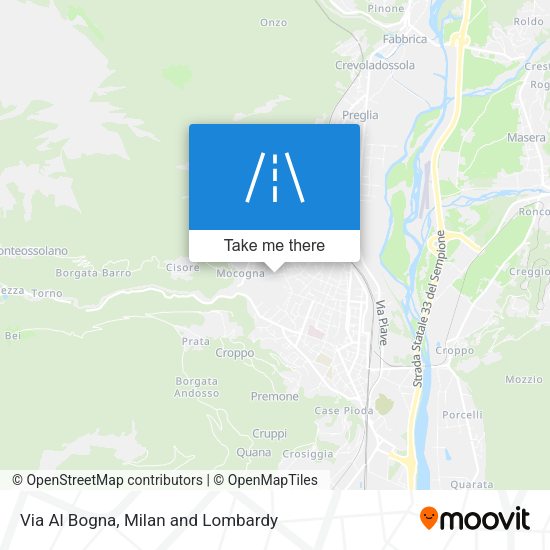 Via Al Bogna map