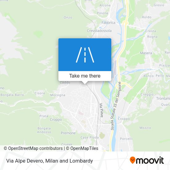 Via Alpe Devero map