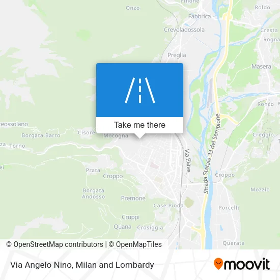 Via Angelo Nino map