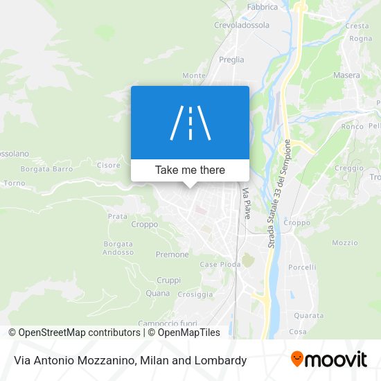 Via Antonio Mozzanino map
