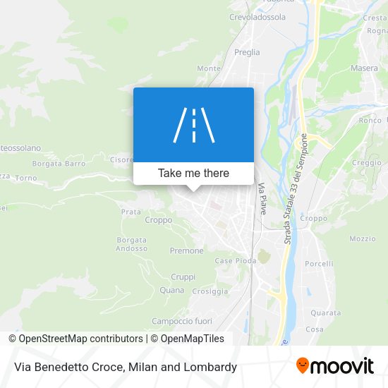 Via Benedetto Croce map