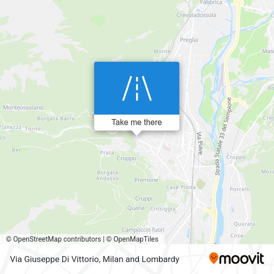 Via Giuseppe Di Vittorio map
