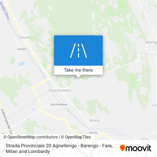 Strada Provinciale 20 Agnellengo - Barengo - Fara map