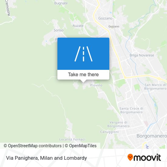 Via Panighera map