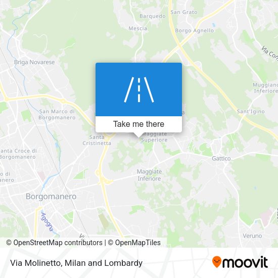 Via Molinetto map