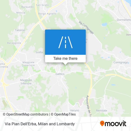 Via Pian Dell'Erba map