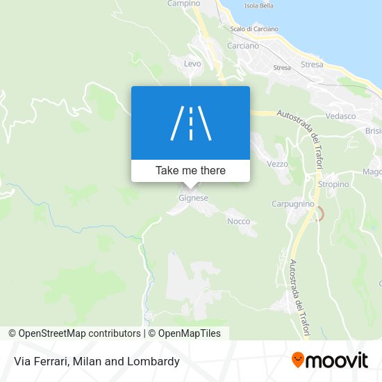 Via Ferrari map