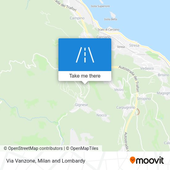 Via Vanzone map
