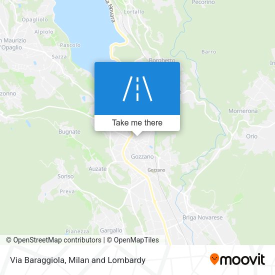 Via Baraggiola map