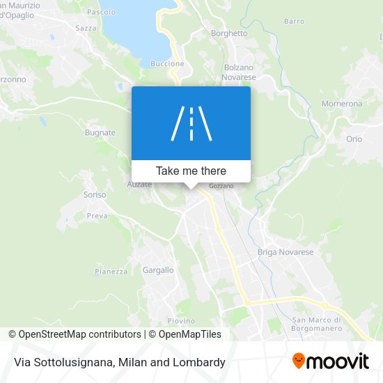 Via Sottolusignana map