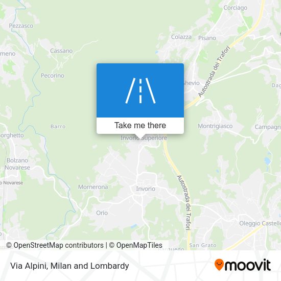 Via Alpini map