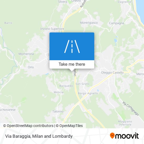 Via Baraggia map
