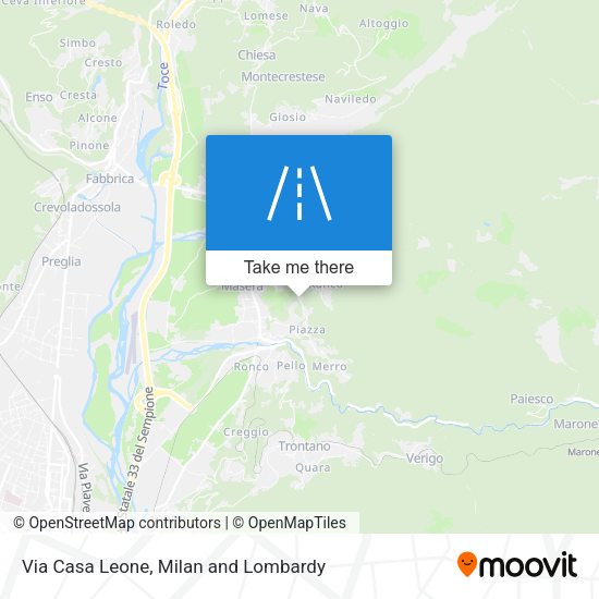 Via Casa Leone map