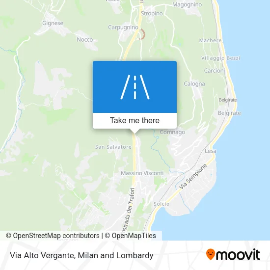 Via Alto Vergante map