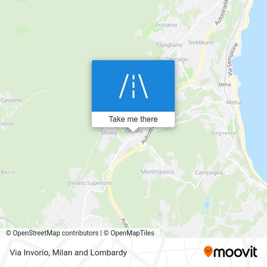 Via Invorio map