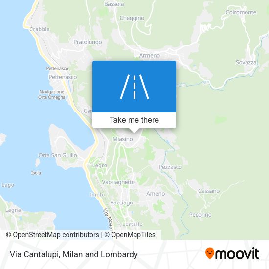 Via Cantalupi map