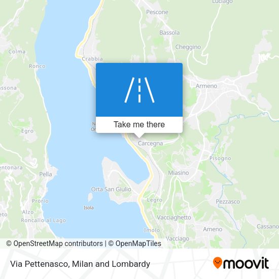 Via Pettenasco map