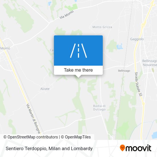 Sentiero Terdoppio map
