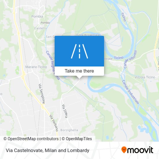 Via Castelnovate map