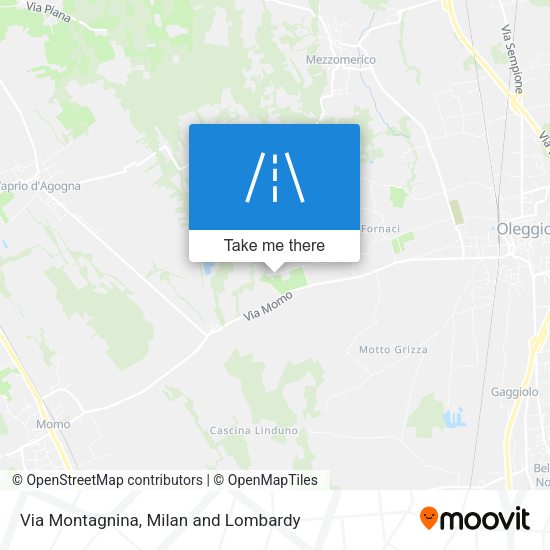 Via Montagnina map