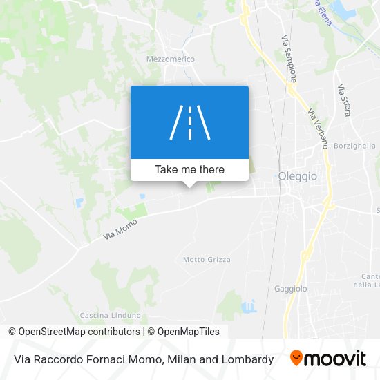 Via Raccordo Fornaci Momo map