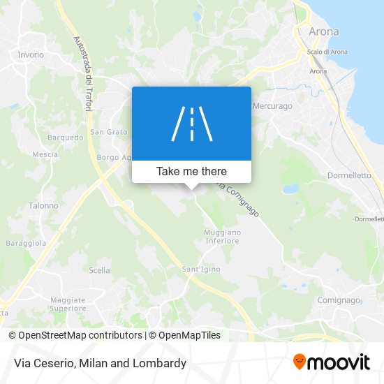 Via Ceserio map