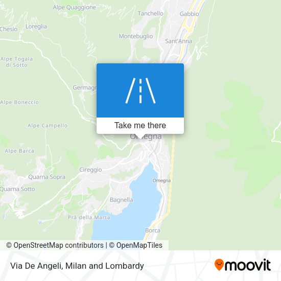 Via De Angeli map