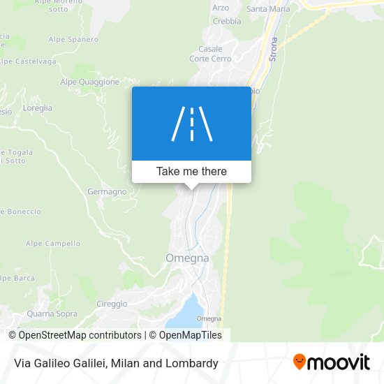 Via Galileo Galilei map