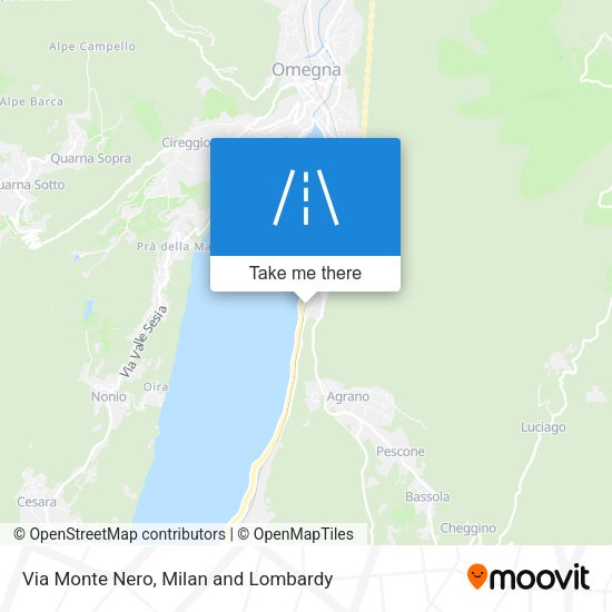 Via Monte Nero map